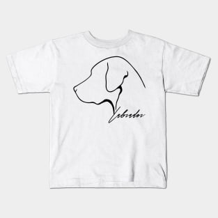 Proud Labrador profile dog Lab lover gift Kids T-Shirt